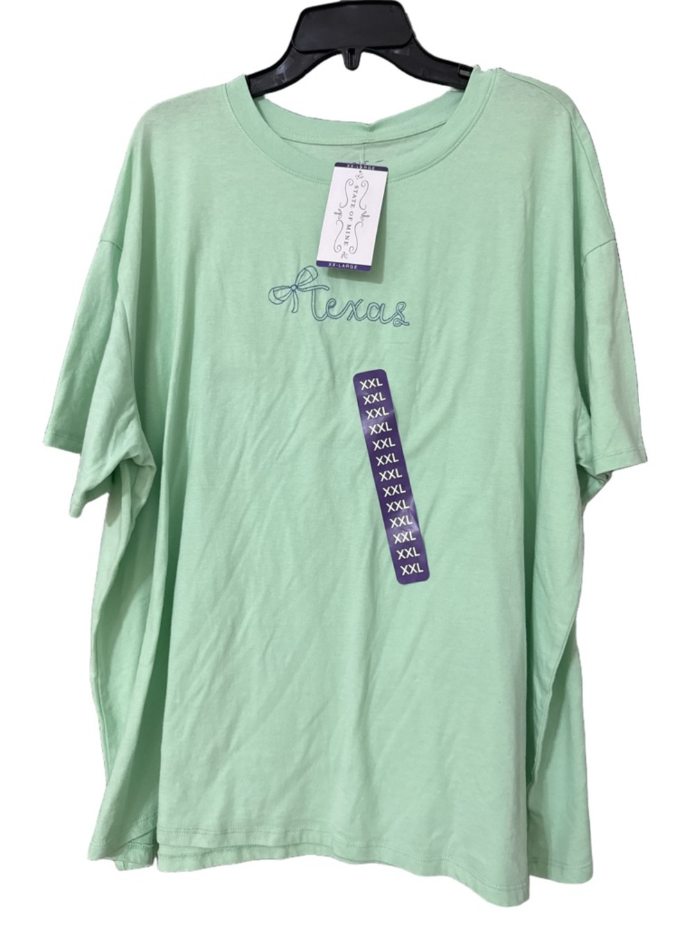 Mint Green "Texas" Embroidered T-Shirt